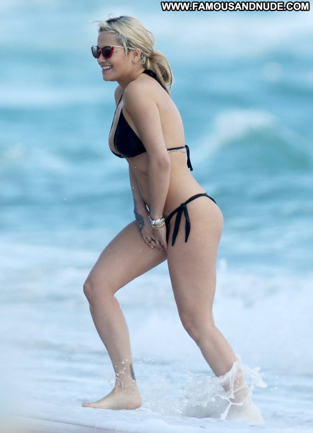 Rita Ora Babe Beautiful Candids Black Bikini Hot Celebrity