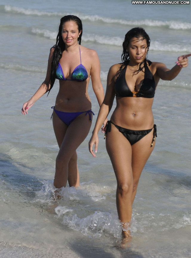 Tulisa Contostavlos The Beach Celebrity Bikini Posing Hot Babe