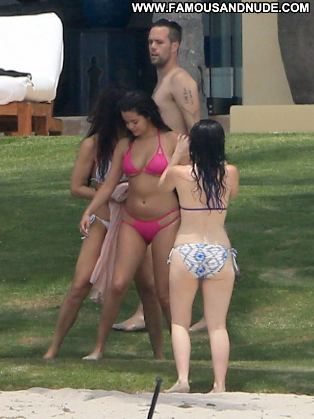 Selena Gomez The Beach Celebrity Bikini Beach Babe Posing Hot