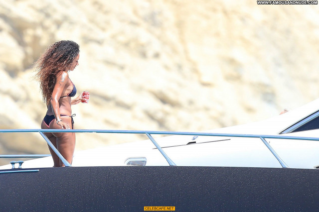 Melanie Brown No Source Celebrity Black Posing Hot Bikini Beautiful