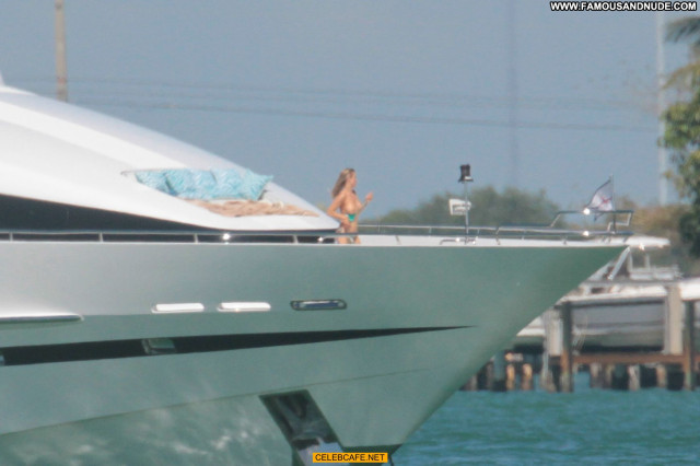 Joanna Krupa No Source Topless Yacht Posing Hot Celebrity Toples