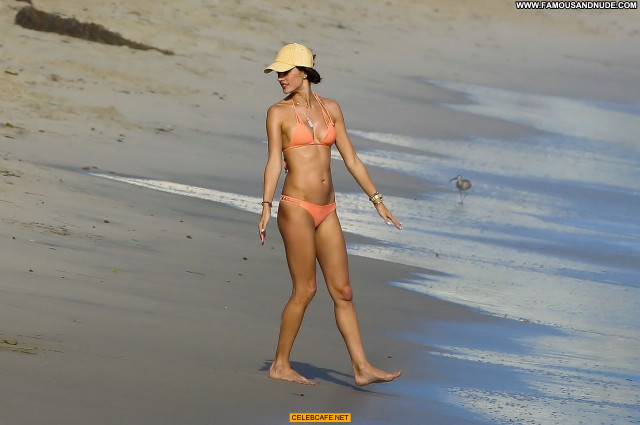 Alessandra Ambrosio The Beach In Malibu Bikini Posing Hot Mali Babe