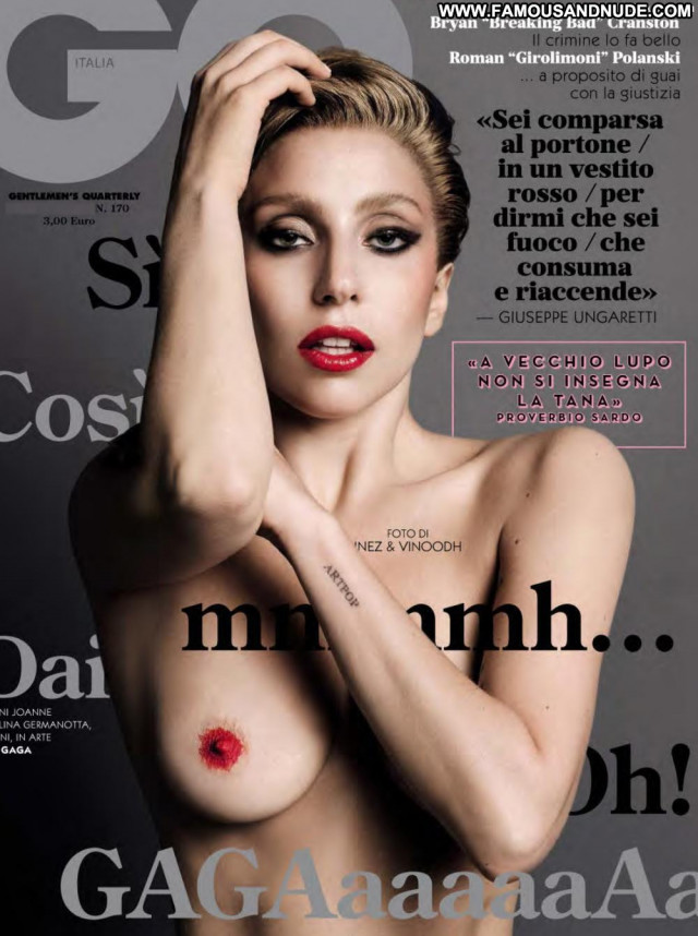 Lady Gaga Gq Italy Babe Posing Hot Big Tits Beautiful Nice Celebrity
