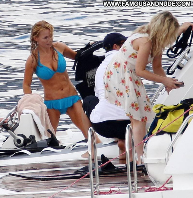 Geri Halliwell No Source Posing Hot Yacht Hot Bar Bikini Breasts