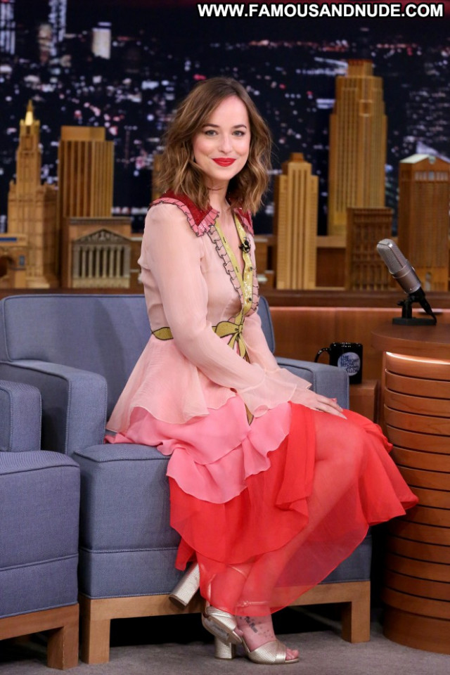 Dakota Johnson The Tonight Show Babe Beautiful Celebrity Posing Hot