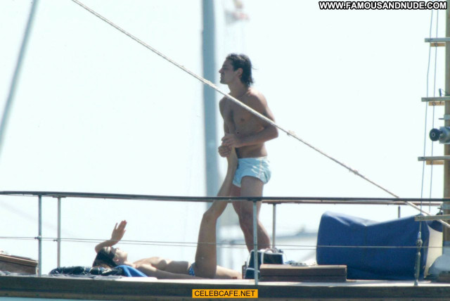 Manuela Arcuri No Source Beautiful Celebrity Topless Yacht Posing Hot