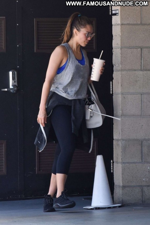 Jessica Alba Los Angeles Celebrity Paparazzi Posing Hot Babe Gym