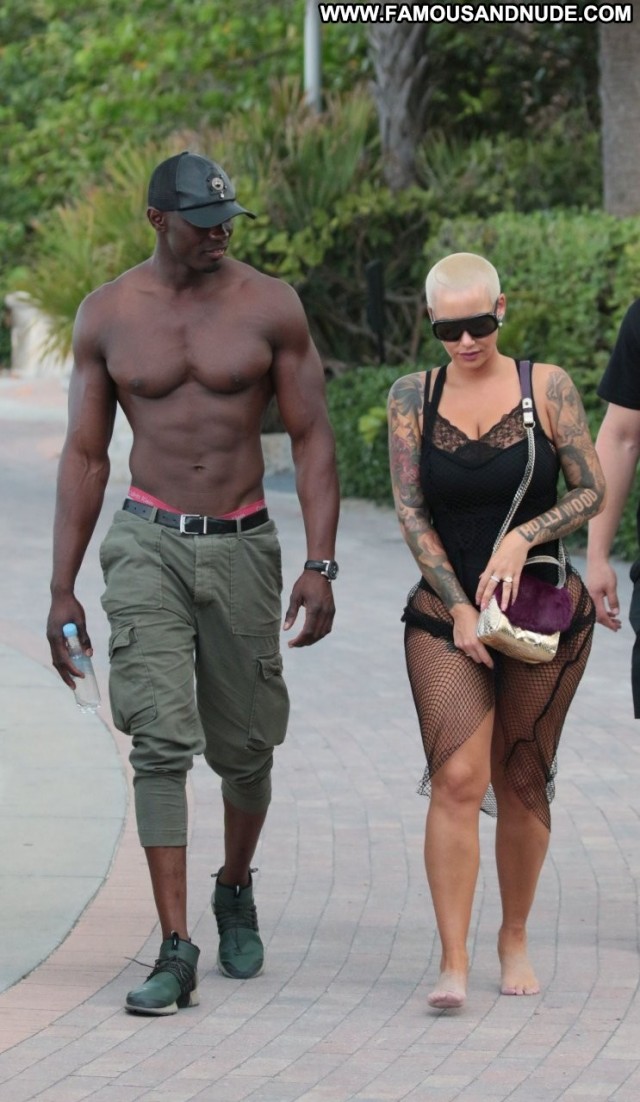 Amber Rose Miami Beach Babe Sexy Model Actress Beach Beautiful