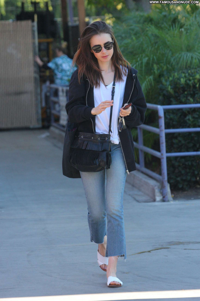 Lily Collins West Hollywood Babe West Hollywood Jeans Paparazzi