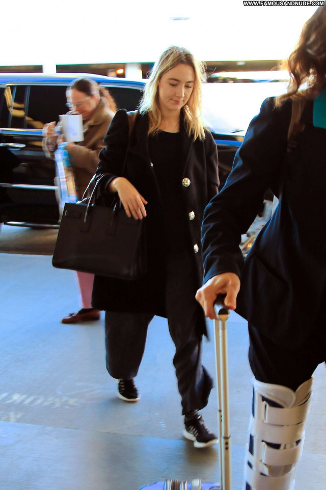 Saoirse Ronan Lax Airport Celebrity Paparazzi Angel Posing Hot