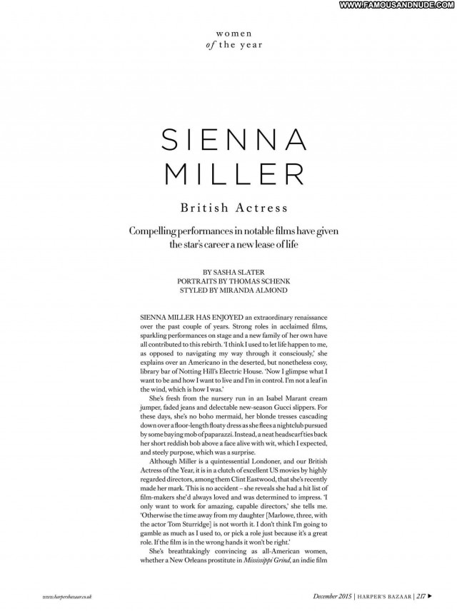 Sienna Miller Harpers Bazaar Babe Magazine Beautiful Celebrity